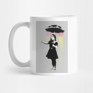 Banksy Nola Umbrella Girl Art Mug